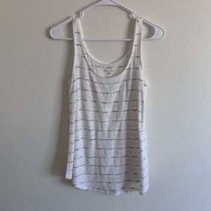 Eileen Fisher White Striped Women's Tank Top Organic Cotton XS